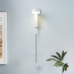 Modern simple drum shade wall light metal LED wall light for the bedroom in white/warm light