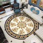 Shabby Chic Living Room Rug Multicolored Flower Printed Indoor Carpet Non-Slip Pet-Friendly Area Rug