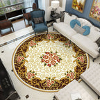 Shabby Chic Living Room Rug Multicolored Flower Printed Indoor Carpet Non-Slip Pet-Friendly Area Rug