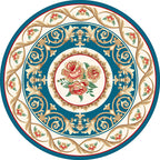 Shabby Chic Living Room Rug Multicolored Flower Printed Indoor Carpet Non-Slip Pet-Friendly Area Rug