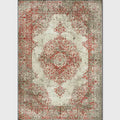 Shabby Chic Geometric Printed Rug Multicolored Polyester Area Rug With Non-Slip Backing Pet-Friendly Indoor Rug for The Living Room