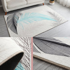 Antique Living Room Rug Multicolored Flower Pattern Rug Non-Slip Back Pet Friendly Easy to Care Indoor Rug