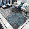 Retro living room rug multicolored floral pattern indoor rug polyester non-slip fringed edge rug