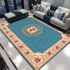 Shabby Chic Living Room Rug Multicolor Floral Pattern Indoor Rug Cotton Blend Non-Slip Back Pet-Friendly Area Rug