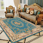 Shabby Chic Living Room Rug Multicolor Floral Pattern Indoor Rug Cotton Blend Non-Slip Back Pet-Friendly Area Rug
