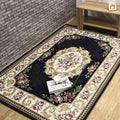 Antique Living Room Rug Multicolor Flower Printed Area Rug Polyester Non-Slip Back Easy Care Indoor Rug