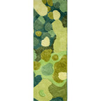 Green Funky Carpet Polypropylene Plant Pattern Indoor Carpet Non-Slip Back Stain Resistant Area Rug for Bedroom
