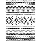Diamond geometric southwest rug for bedroom synthetic pet-friendly area rug in black and white