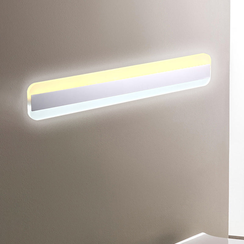 31.5"/39"/47" Width linear makeup mirror light modern acrylic LED bathroom light above the mirror with reflector