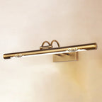Modernism Pipe Vanity Wall Lamp Metal LED Bathroom Wall Light in Bronze Finish, 18"/29.5" W