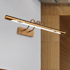Modernism Pipe Vanity Wall Lamp Metal LED Bathroom Wall Light in Bronze Finish, 18"/29.5" W