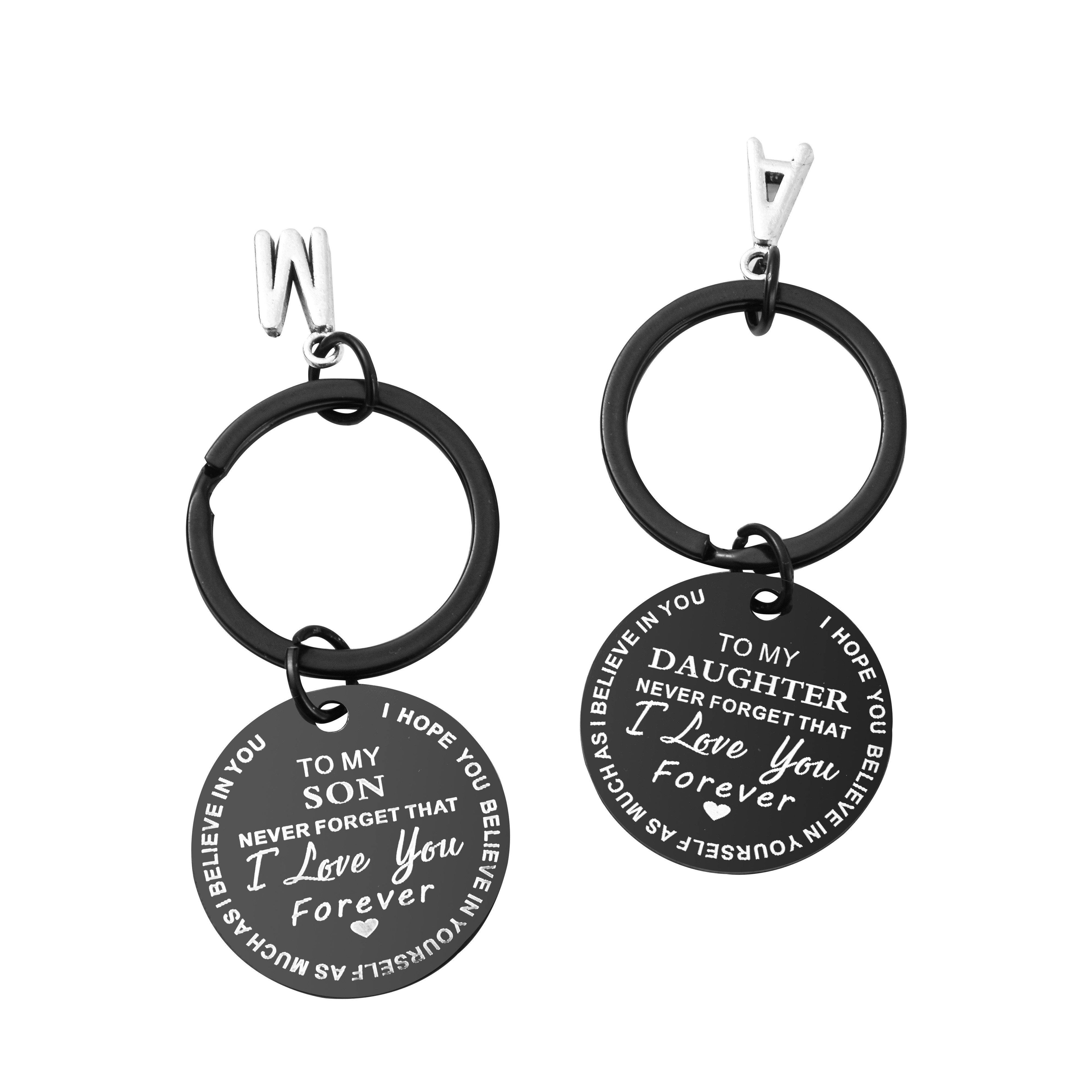 To my son/daughter keychain (BLACK)