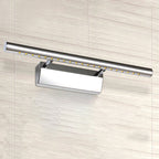 Modern Style Cylinder Vanity Wall Sconce Metallic 10"/16" W LED Bathroom Wall Light in Chrome, Warm-/White Light