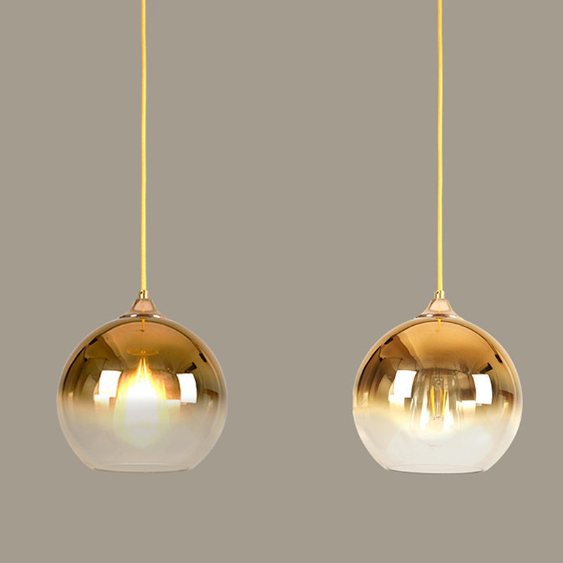 Contemporary spherical pendant light