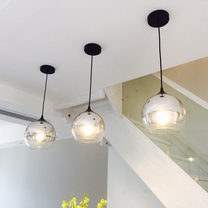 Contemporary spherical pendant light
