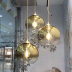 Contemporary spherical pendant light