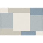 Modern geometric printed rug multicolored polyester rug non-slip machine washable rug for the bedroom