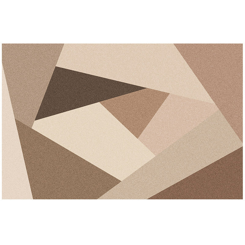 Modern geometric printed rug multicolored polyester rug non-slip machine washable rug for the bedroom