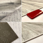 Casual living room rug Multi-colored geo print indoor rug Non-slip underside Washable easy-care rug