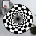 Simple 3D Geo Print Rug Multicolor Polyester Area Rug Non-Slip Backing Machine Washable Indoor Rug for Space