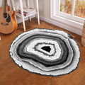 Modern 3D-printed rug Multicolored synthetic rug with non-slip backing Machine washable rug for bedroom