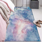 Minimalist Stars Sky Printed Rug Multicolor Polyester Area Rug Non-Slip Backing Pet-Friendly Area Rug for Bedroom