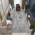 Multicolored Living Room Rug Comfort Hand-printed Rug Polyester Pet-friendly easy-care Rug