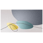 Multicolored Hand-Printed Rug Polypropylene Relaxation Area Rug Non-Slip Back Washable Indoor Rug for the Living Room