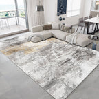 Scandinavian abstract printed rug multicolored polypropylene rug for indoors non-slip underside pet-friendly area rug for the living room