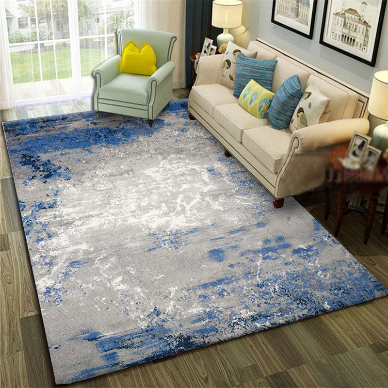 Calming Abstract Carpet Multiple Colors Polyester Area Rug Pet-Friendly Easy to Care Indoor Carpet for Living Room