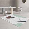 Scandinavian abstract printed rug multicolored synthetic indoor rug pet-friendly easy-care washable rug for room