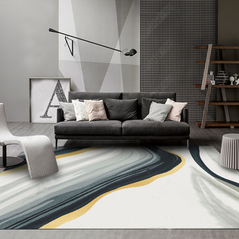 New Geometric Printed Carpet Multicolored Synthetic Area Rug Non-Slip Back Stain-Resistant Indoor Rug for Living Room
