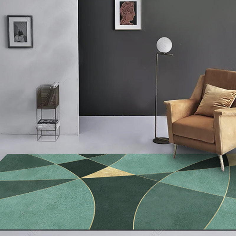New Geometric Printed Carpet Multicolored Synthetic Area Rug Non-Slip Back Stain-Resistant Indoor Rug for Living Room