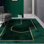 New Geometric Printed Carpet Multicolored Synthetic Area Rug Non-Slip Back Stain-Resistant Indoor Rug for Living Room