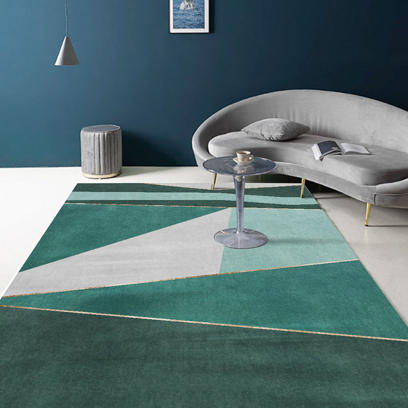 New Geometrically Printed Carpet Multicolored Polypropylene Area Rug With Non-Slip Backing Pet-Friendly Rug For Living Room
