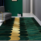 New Geometrically Printed Carpet Multicolored Polypropylene Area Rug With Non-Slip Backing Pet-Friendly Rug For Living Room