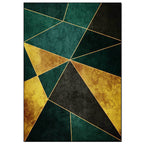 Calming geometric printed rug Multicolored polyester indoor rug Easy care pet-friendly area rug for living room