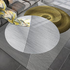 Simple rug for the living room multicolored geometric printed rug cotton blend non-slip backing easy care rug