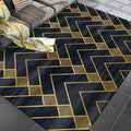 Simple rug for the living room multicolored geometric printed rug cotton blend non-slip backing easy care rug