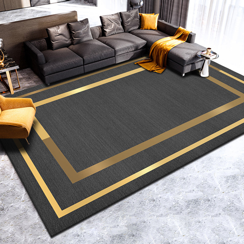 Simple geometric printed rug multicolored cotton blend area rug non-slip backing pet-friendly indoor rug for the living room