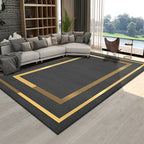 Simple geometric printed rug multicolored cotton blend area rug non-slip backing pet-friendly indoor rug for the living room