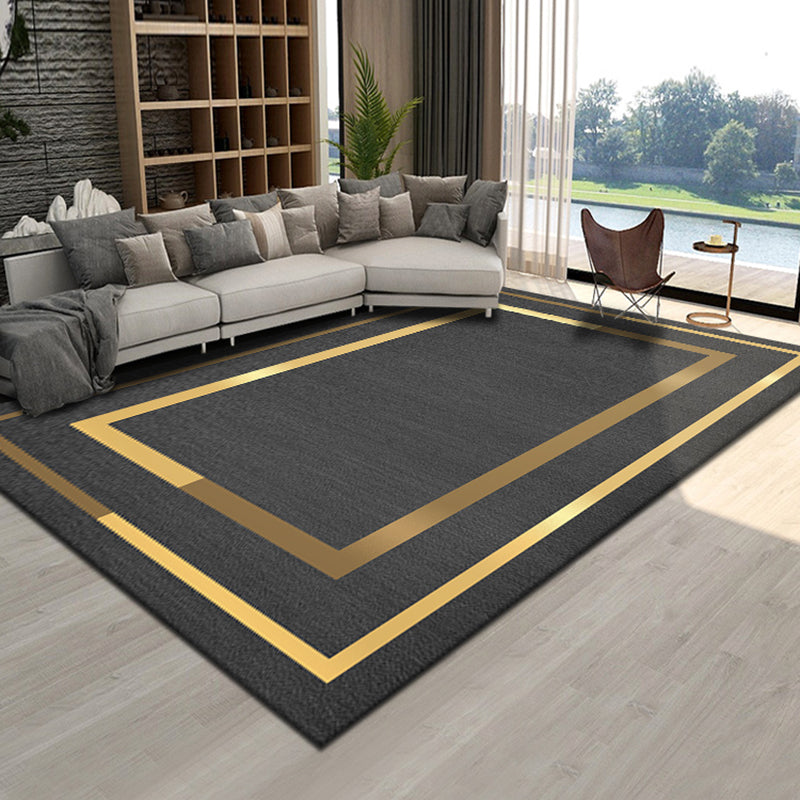 Simple geometric printed rug multicolored cotton blend area rug non-slip backing pet-friendly indoor rug for the living room