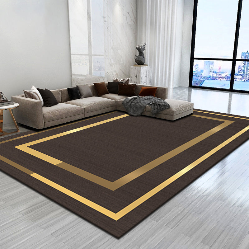 Simple geometric printed rug multicolored cotton blend area rug non-slip backing pet-friendly indoor rug for the living room