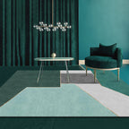 Multi Color Calming Area Rug Cotton Blend Geometric Printed Area Carpet Non-Slip Back Easy Care Indoor Rug for Living Room