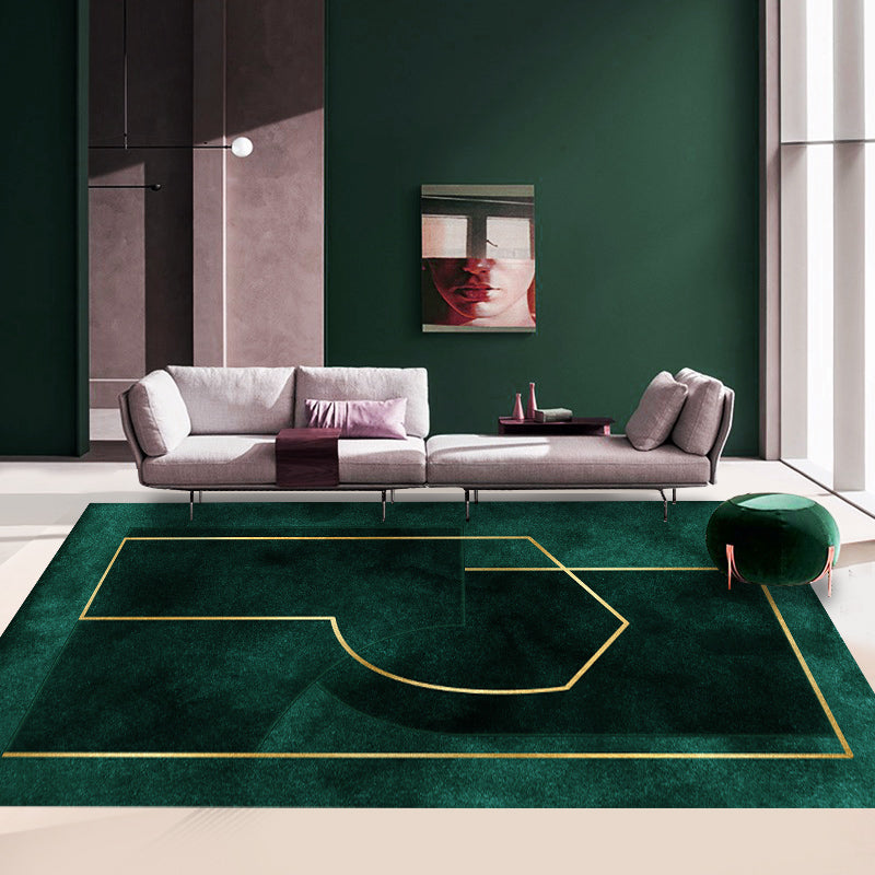 Multicolor Geometric Printed Rug Cotton Blend New Area Rug Non-Slip Backing Pet-Friendly Indoor Rug for the Living Room