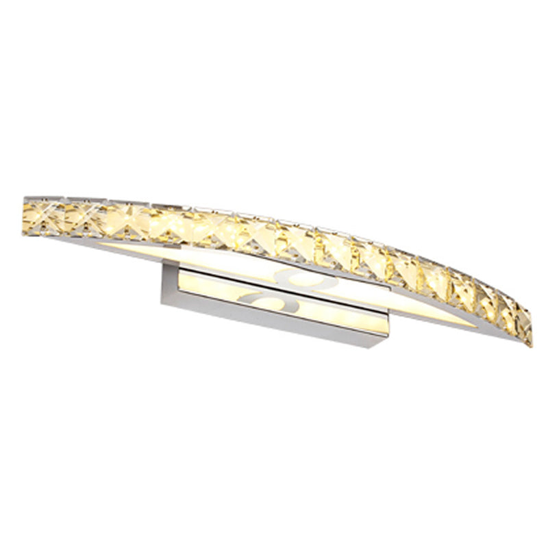Crystal Arch Wall Light Sconces Modernist LED Vanity Light Fixture for Bathroom