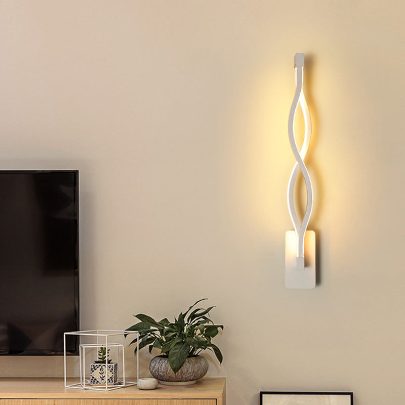 White geometrically shaped wall lamp simplicity LED metal wall lamp wall light for staircase