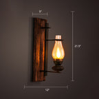 Nautical Geometric Wall Lamp Wooden Wall Mount Lighting for Living Room