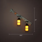 Nautical Geometric Wall Lamp Wooden Wall Mount Lighting for Living Room