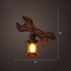 Nautical Geometric Wall Lamp Wooden Wall Mount Lighting for Living Room